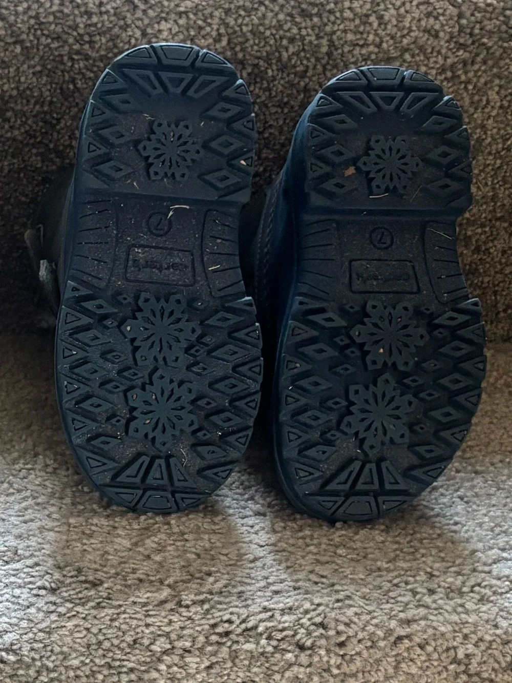 Carter’s Gray & Blue Kids' Snow Boots with Hook-and-Loop Straps